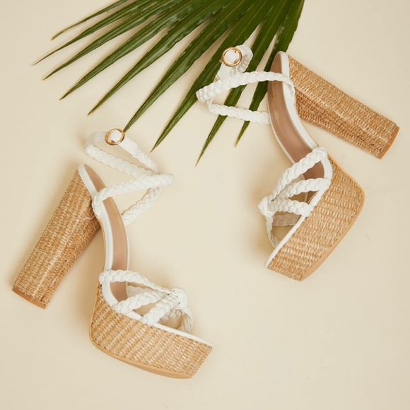 From the Top Braided Platform Heels - Picture 2 of 7